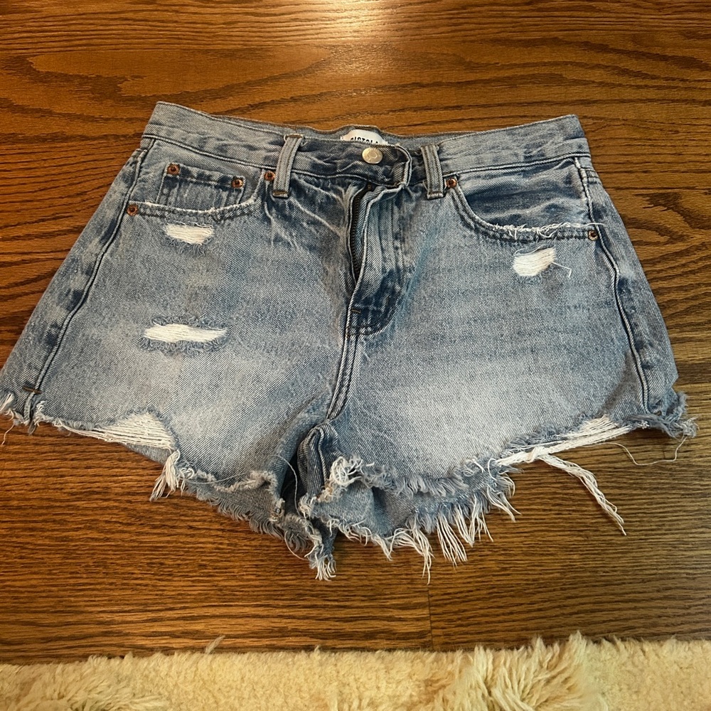 PISTOLA Distressed Denim Women Shorts